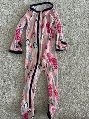 Bestaroo - 3-6 Month Pink Rainbow Print One-Piece Pajama